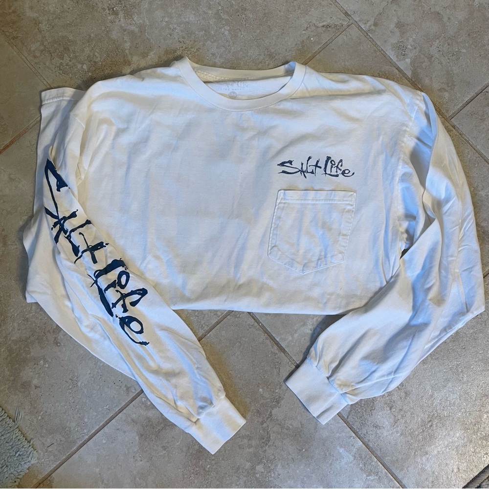 Salt Life White Graphic Logo Tee